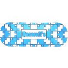 Fingerboard Deck Wraps Blue/White Checkered