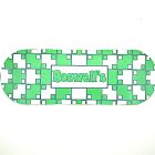 Fingerboard Deck Wraps Green/White Checkered